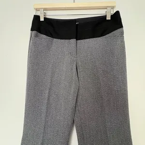 Y2K Express Flare trousers low rise gray color block size 0 thumbnail 6