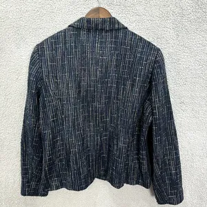Sag Harbor Blue Tweed Blazer Womens 18 Vintage Old‎ Money Quiet Luxury Career thumbnail 6