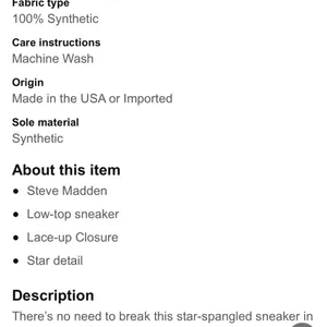 Steve Madden résumé rhinestone star sneaker brand new 8 thumbnail 5