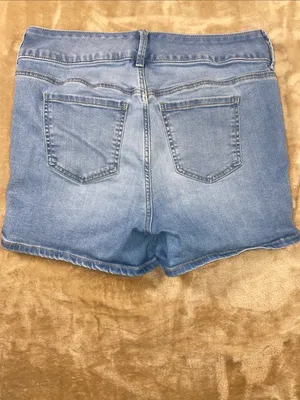 torrid Light Blue High-Rise Jegging Denim Shorts thumbnail 3