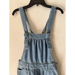 Pilcro Anthropologie Wide Leg Denim Jumpsuit Size 24P Blue thumbnail 5