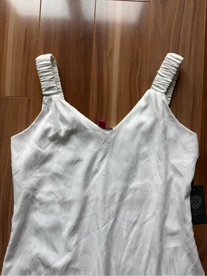 NWT Vince Camuto White Textured Maxi Dress - size XS thumbnail 3