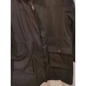 DKNY Womens Water Resistant Black Raincoat Hooded Parka Jacket, Size XXL thumbnail 8