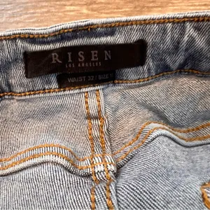 Risen Los Angeles Jeans Size 15/32 Blue Denim High Rise Distressed Jeans #247 thumbnail 12