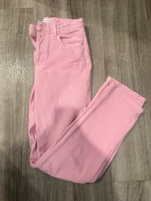 Zara Pink High Rise Straight Jeans thumbnail 2