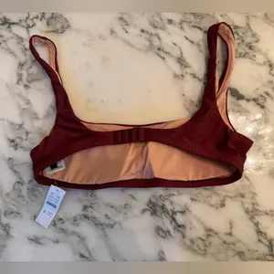 NWT J.Crew Square-Neck Bikini Top – Sienna Brown – Size Medium (Sold Out!) thumbnail 7