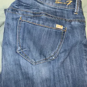 Seven7 Dark Blue Flare Jeans thumbnail 4