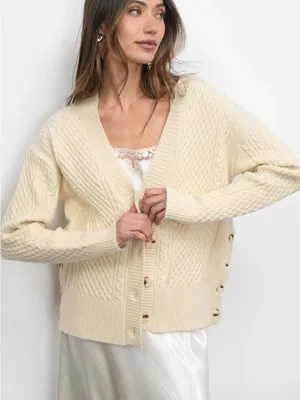 Greylin Vickie Cable Knit Oversized Cardigan Medium NWT‎ thumbnail 4