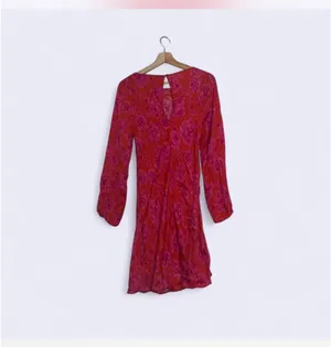 Jen's Pirate Booty Red and Pink Floral Dress thumbnail 2
