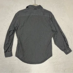 Ralph Lauren White Black Label Stripe Button Down Dress Shirt Relaxed Fit Size 8 thumbnail 6