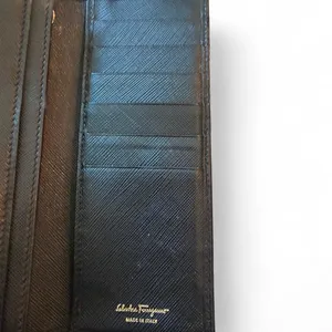 Salvatore Ferragamo Black Leather Long Wallet thumbnail 6