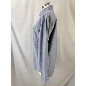 Carhartt Womens Blue Chambray Button Down‎ Shirt 100% Cotton Long Sleeve M thumbnail 6