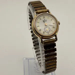 Vintage Lorus Quartz Gold Tone Ladies Watch Small Second Working New Battery thumbnail 2