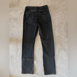 JEN7 - 7 For All Mankind Coated Black Straight Leg Jean thumbnail 2