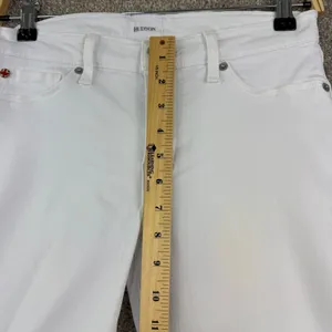 Hudson Skinny Jeans Womens 29 White Mid Rise Minimalist Designer Denim Preppy thumbnail 7