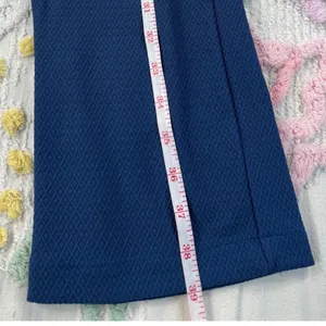 Legacy XXS Blue Textured Jacquard Pull On High Rise Straight Leg‎ Pants A474586 thumbnail 3