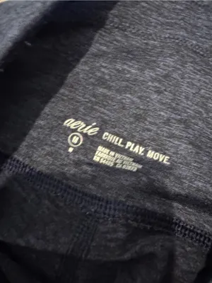 Aerie Chill Play Move Heathered Navy Blue High-Waist Athletic Leggings thumbnail 2