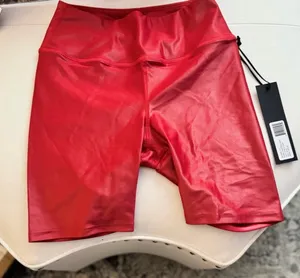 Noli Yoga Cherry Red Liquid Biker Shorts thumbnail 2