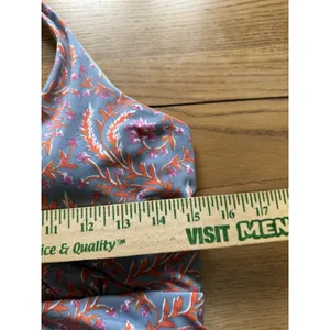 Boden One Piece Ruched Halter Swimsuit Paisley Floral‎ Size 14R Beach Vacation thumbnail 4