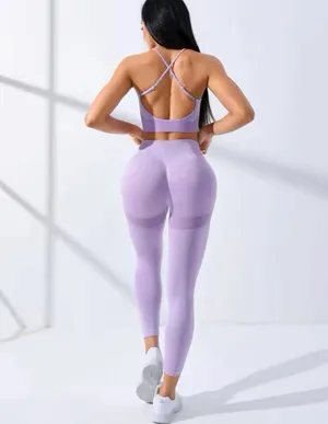 Trendy Women's Yoga Set: Athletic Jumpsuit for the Gym & Top thumbnail 2