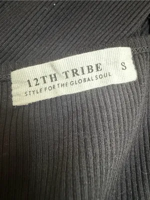12th Tribe Fired Up Black Ribbed Cutout Maxi Dress Small $125 thumbnail 11