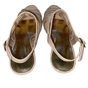 Marc Fisher Cream Leather Sandals (7.5M) thumbnail 8