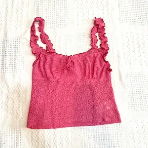 Urban Outfitters large Elsa lace ruffle front tie cami top TS 3668 thumbnail 6