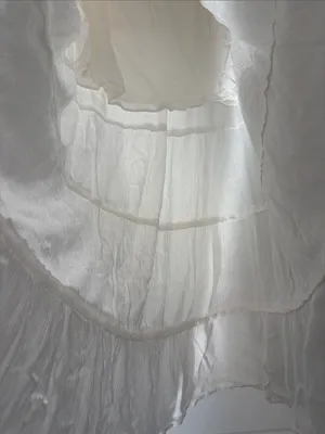 Garage White Long Tiered Gauzy Maxi Skirt Size Medium thumbnail 5