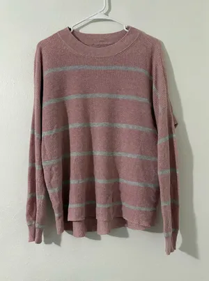 American Eagle Jegging Fit Striped Pullover Sweater | Size: Small thumbnail 1