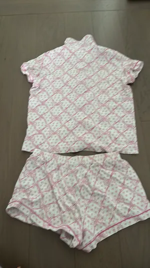 Roller Rabbit Love Shack Fancy Pajamas Pink Bow thumbnail 3