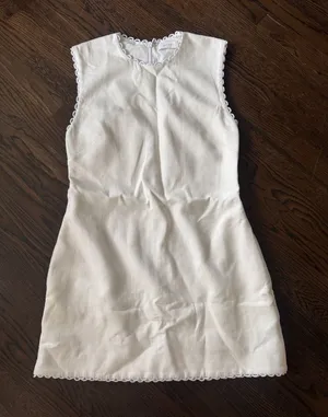 Meshki Antonella Linen Mini Dress - White thumbnail 1