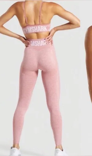 Gymshark Burgandy Flex High Waisted Burgandy Workout Activewear Set XS thumbnail 1