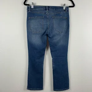 Free People ‘Slim Kick’ Crop Jeans Blue 26‎ thumbnail 7