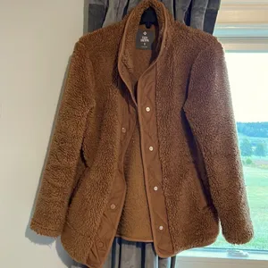 Cozy Sherpa Jacket Brown Fleece Womens Small thumbnail 6