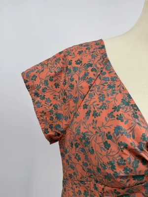 Madewell Amari Twist Top Floral Sunset Haze Cotton Poplin Retro Cottagecore 10 thumbnail 5