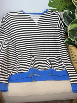 We The Free Classic Striped Oversized Crewneck Size small thumbnail 7