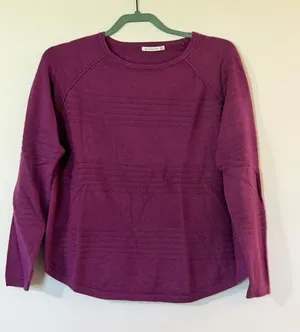 Staccato Purple Textured Crewneck Sweater thumbnail 1