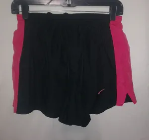 NIKE Black Pink Lined Athletic Shorts M thumbnail 1