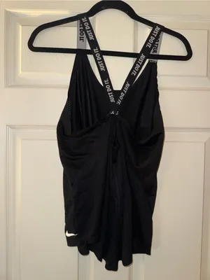Nike Black Tank Top with White Branded Straps thumbnail 2