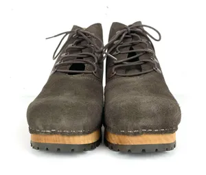 Sanita Womens Ulla Danish Clogs Lace Up Platform Block Heel Coffee Brown Size 37 thumbnail 6