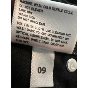 Uniqlo Baggy Wide Leg Jeans Black High Rise Denim Size 26 Barrell leg thumbnail 5