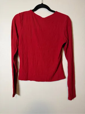 Skims soft lounge brick long sleeve keyhole top NWT large thumbnail 4