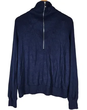 Fortune + Ivy Womens Navy Blue Quarter Zip Pullover Sweater‎ XL 1725T57 thumbnail 1