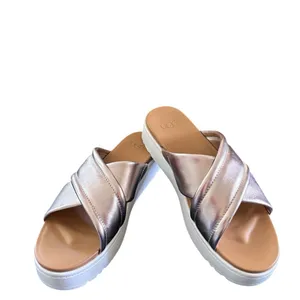 UGG Women's Zayne Crossband Slide Platform Sandal Sz 9.5 Rose Gold Cushion NIB thumbnail 2