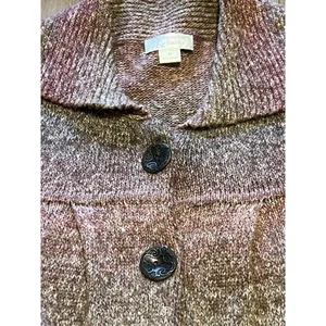 Christopher Banks‎ Sweater Women Size Medium Big Button Cardigan thumbnail 3