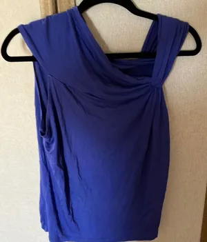 FINAL MARKDOWN August silk Elegant Purple Sleeveless Top xl thumbnail 1