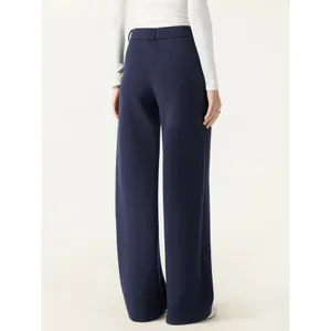 OGL Pants FuzzLuxe Mid Rise Straight Leg Elastic Waist Navy Blue Size XS NEW thumbnail 2