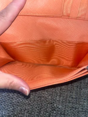 Salvatore Ferragamo Orange Leather Wallet thumbnail 3