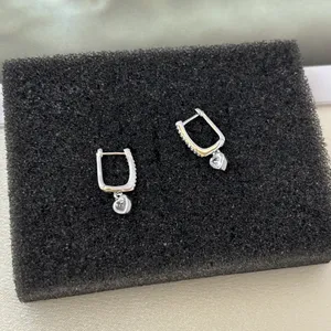 CZ Love Heart Dangle Drop Earrings for Women thumbnail 4