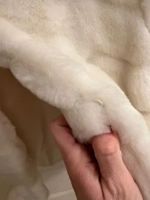 Forever 21 white chevron fur coat thumbnail 5